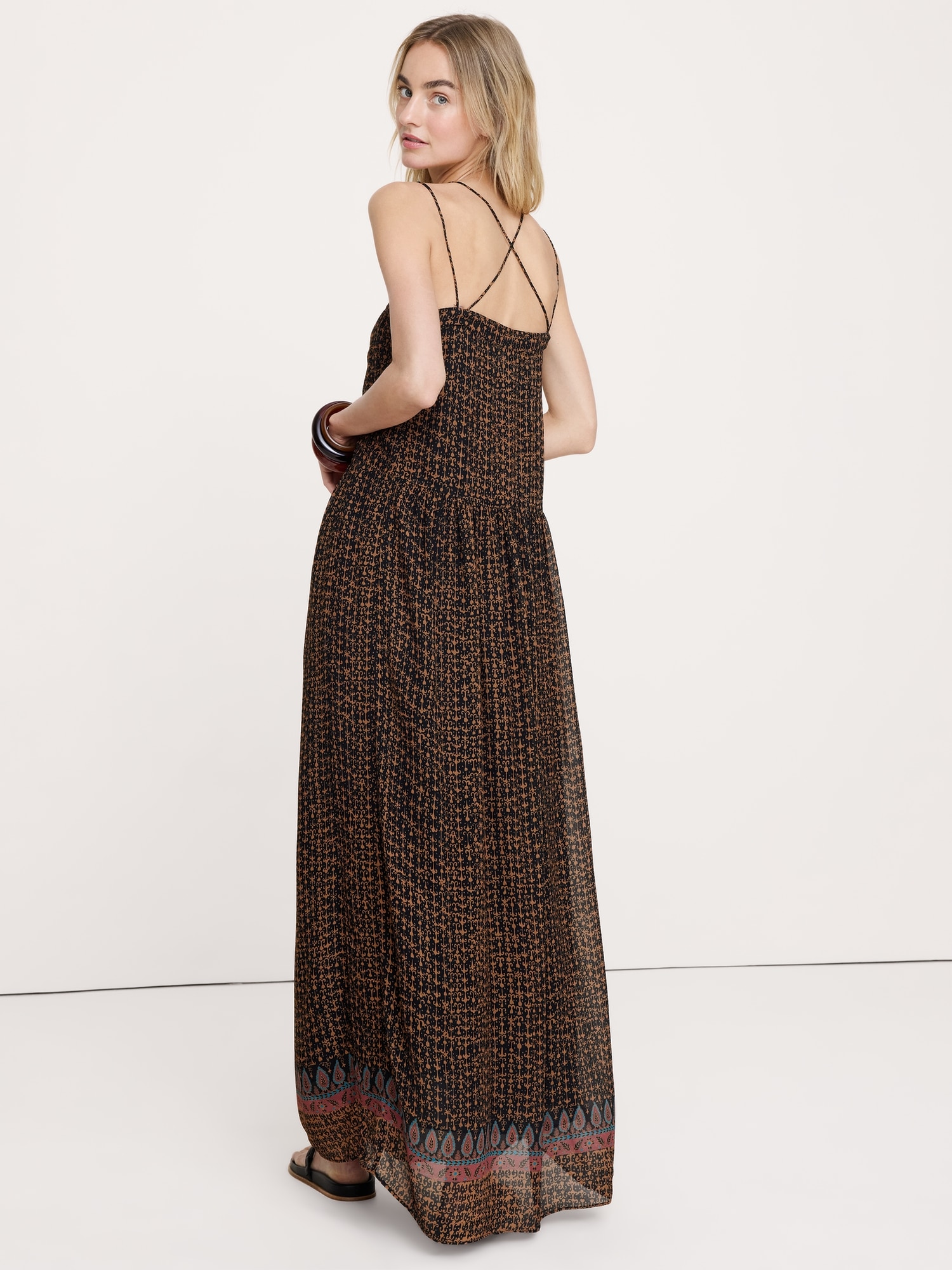Image number 7 showing, Georgette Strappy Maxi Dress