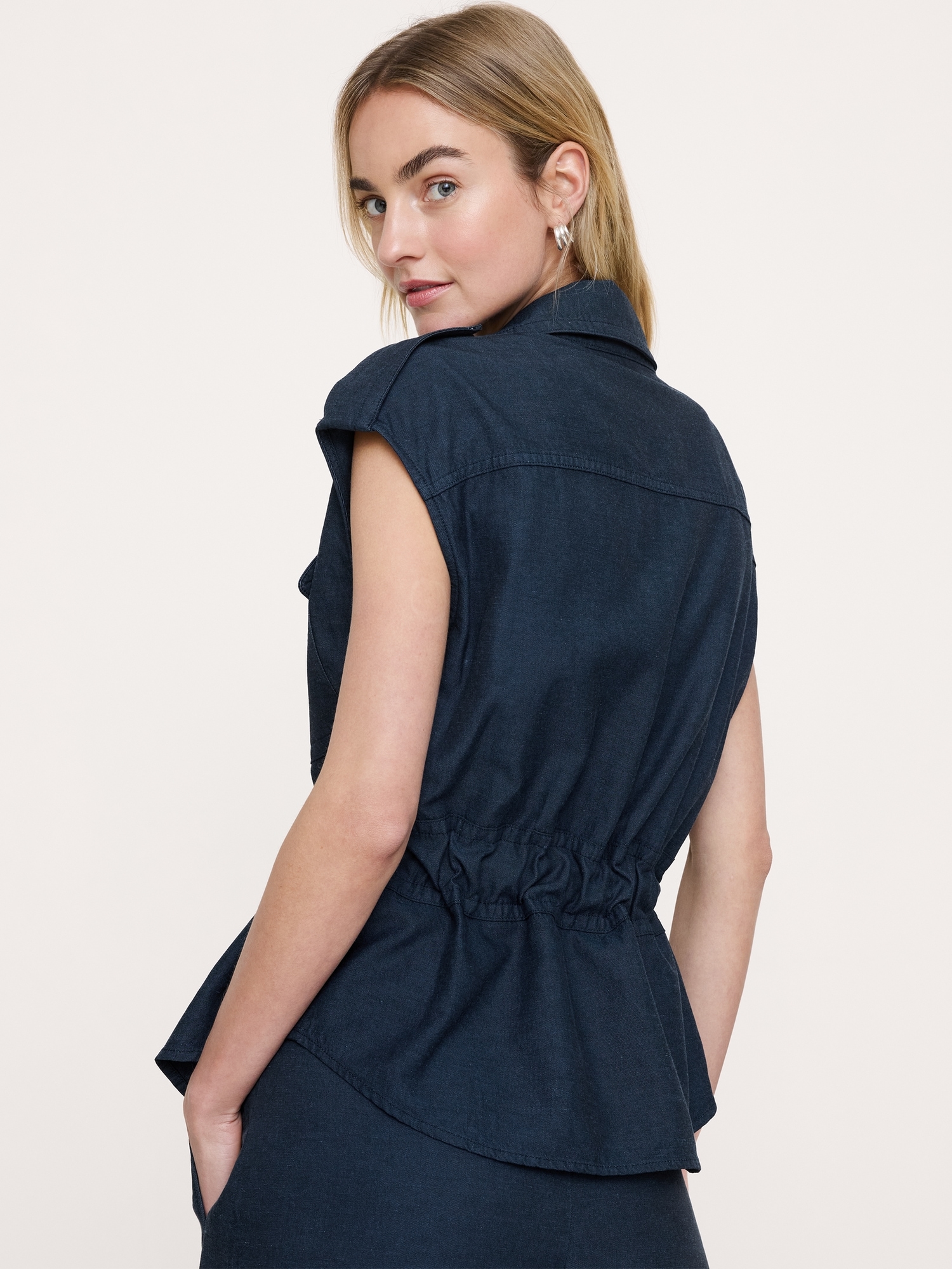 Image number 3 showing, TENCEL™-Cotton-Linen Utility Vest