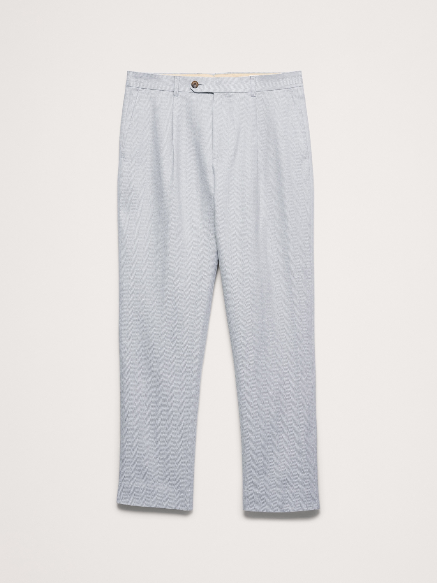 Image number 5 showing, Tailored Slim-Fit Herringbone Linen-Merino Suit Pant