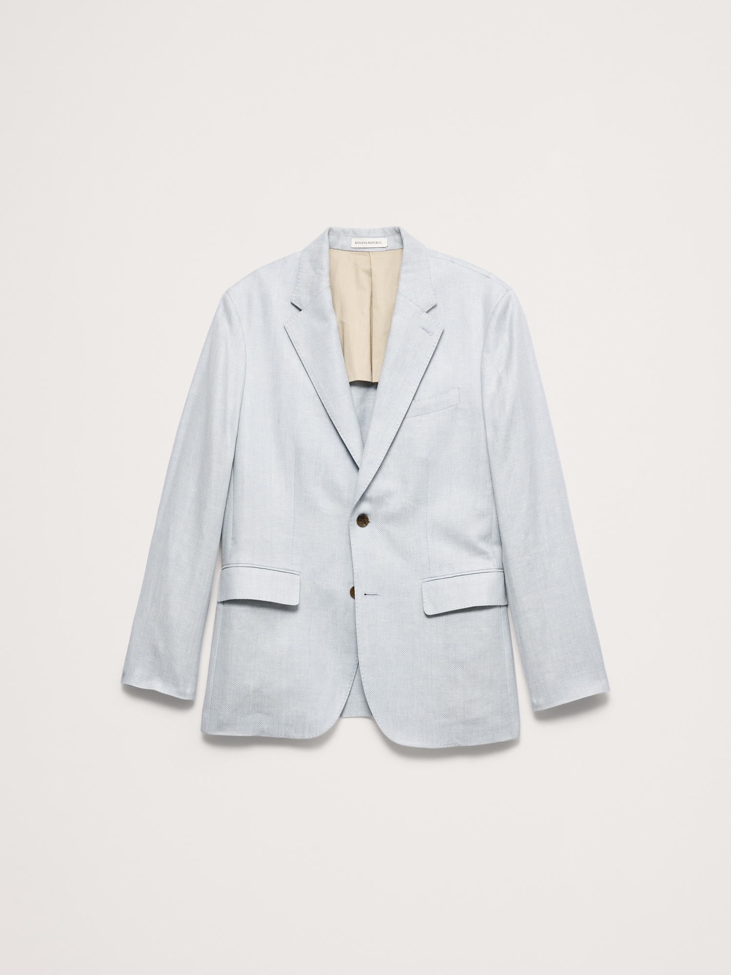 Image number 5 showing, Tailored Slim-Fit Herringbone Linen-Merino Suit Jacket