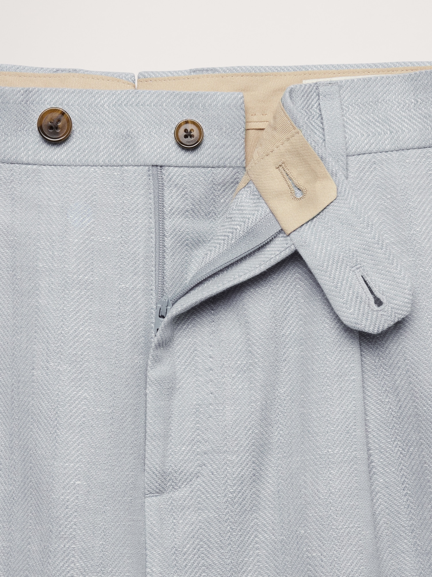 Image number 7 showing, Tailored Slim-Fit Herringbone Linen-Merino Suit Pant