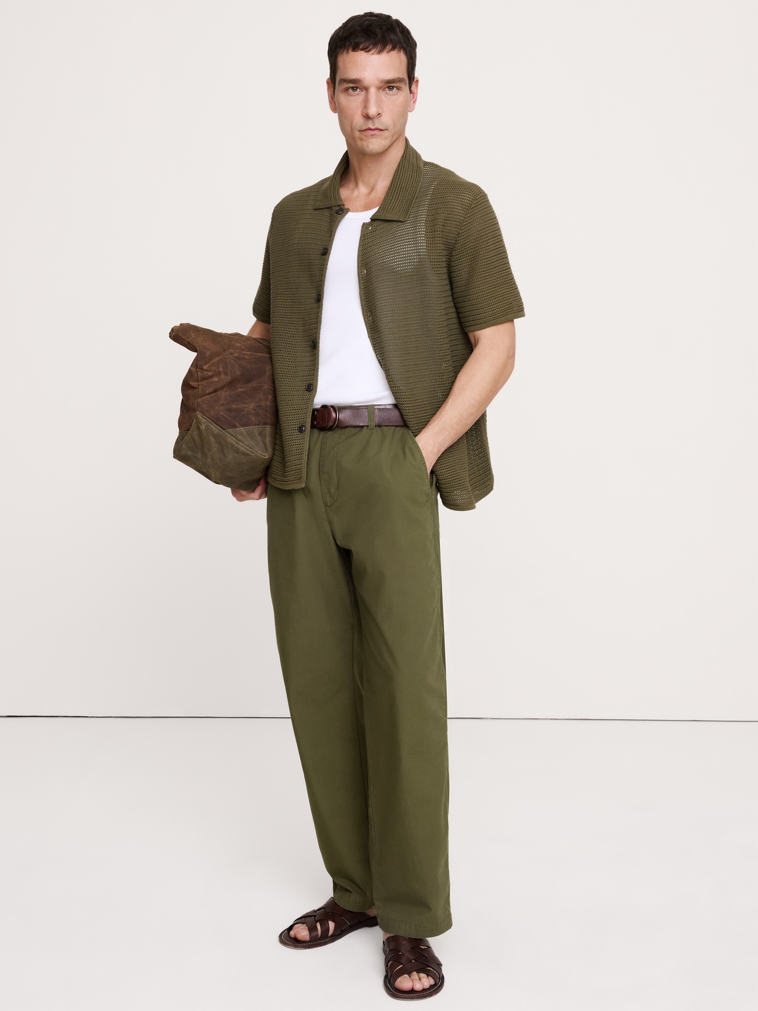 The Weekender Relaxed Pull-On Pant in Cotton from Banana Republic - $100