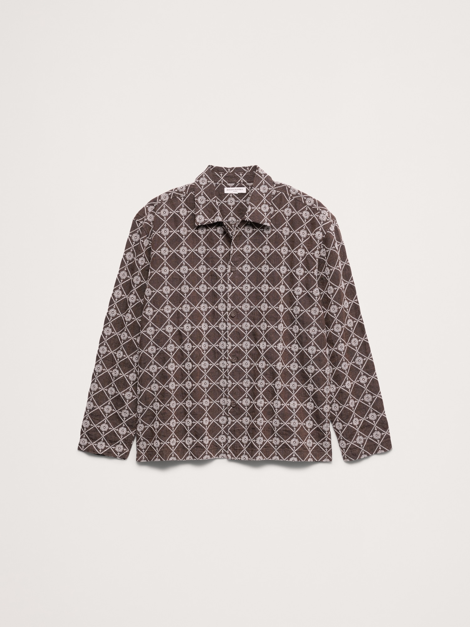 Image number 5 showing, Relaxed-Fit Embroidered Linen Long-Sleeve Resort Shirt