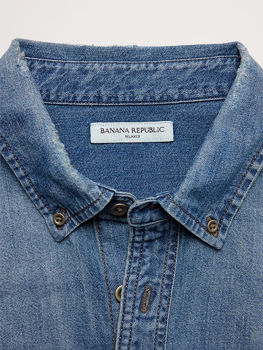 Relaxed-Fit Denim Shirt | Banana Republic