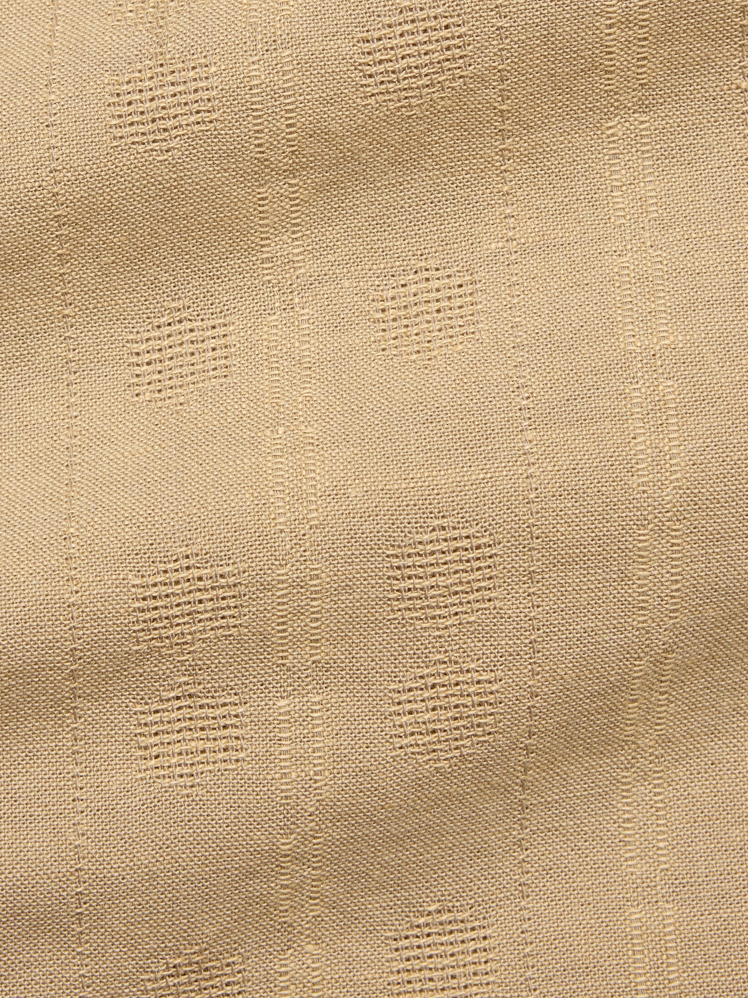 Мужская рубашка Banana Republic Standard-Fit Cotton-Linen Resort, цвет: Хаки бежевый — фото 5