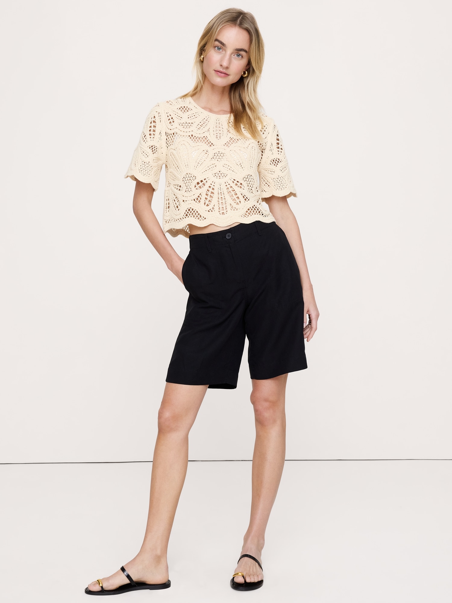 Image number 1 showing, Crochet Lace Top