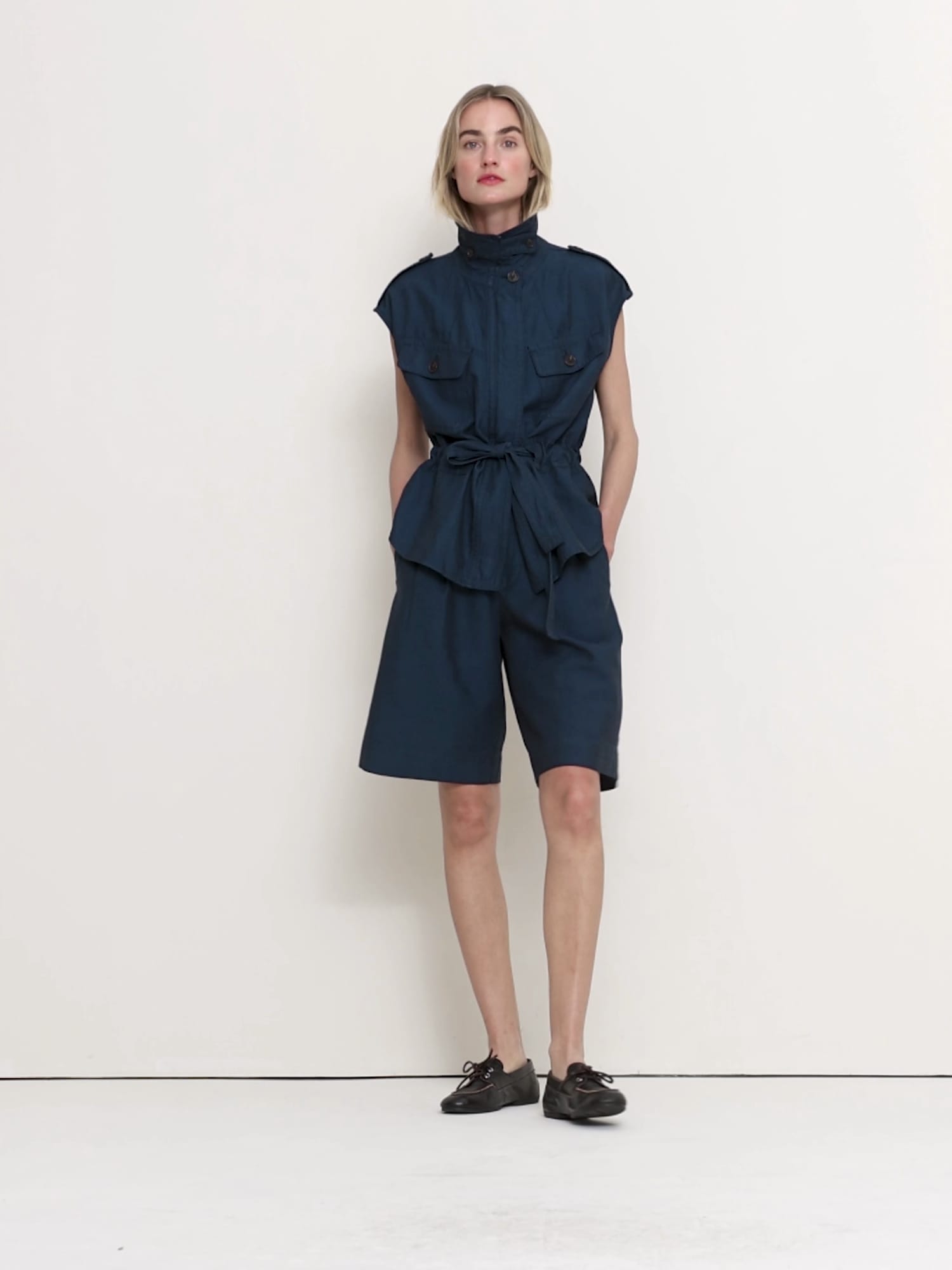 TENCEL™-Cotton-Linen Bermuda Short | Banana Republic