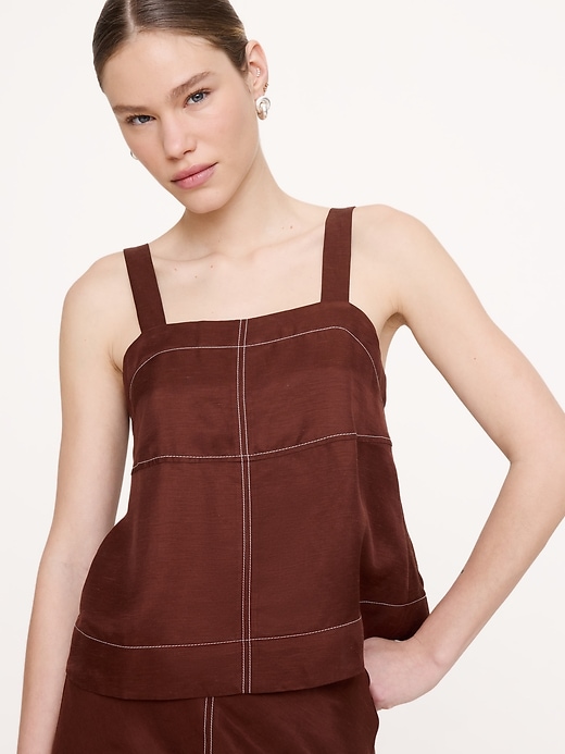 Viscose-Linen Tank | Banana Republic