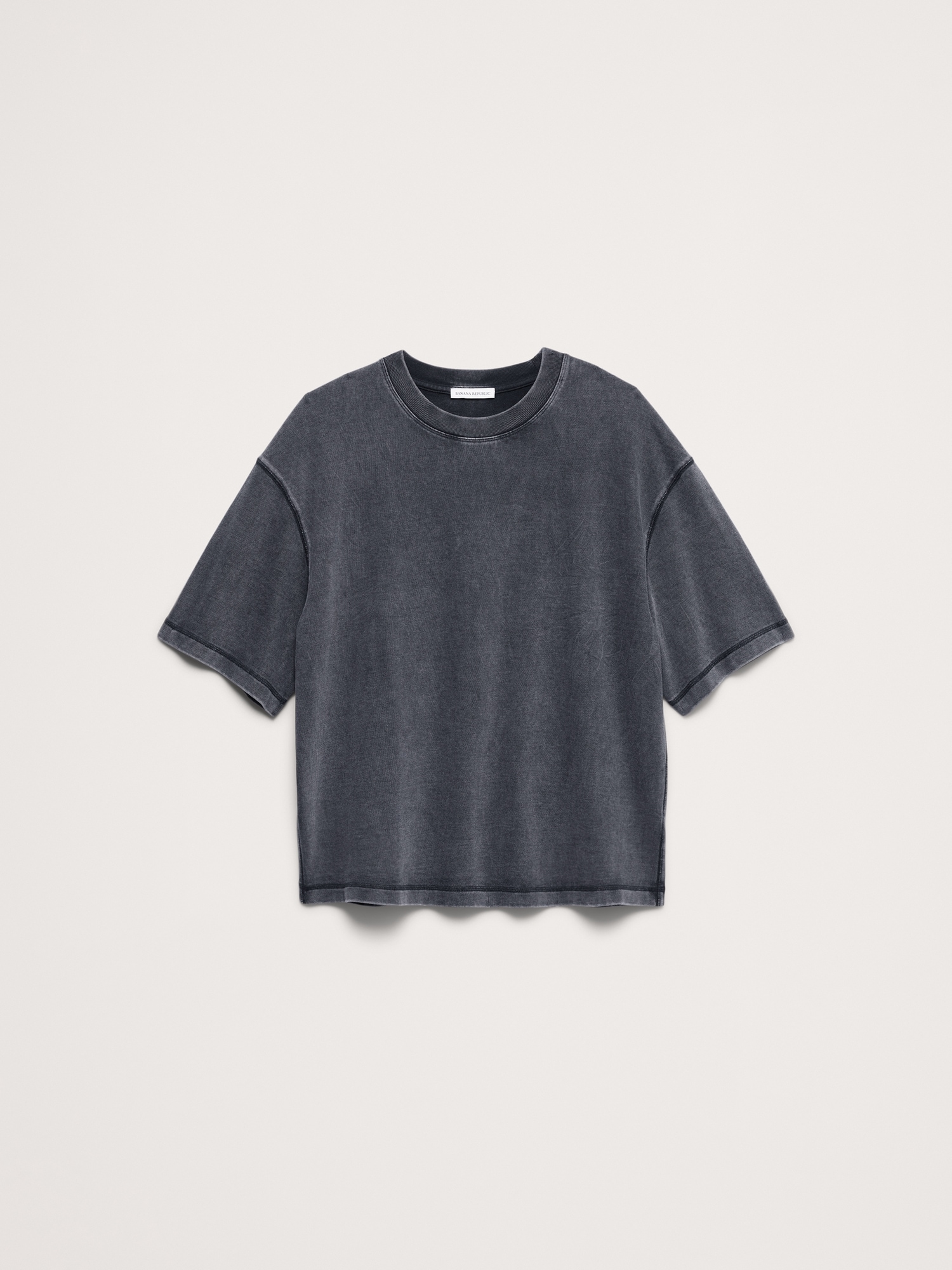 Image number 4 showing, Sueded Cotton Boxy Tee