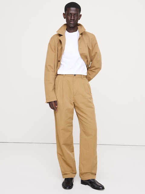 Archive Reissue Pleated Italian Linen-Cotton Pant