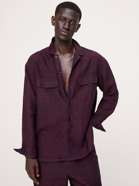 Relaxed-Fit Linen Resort Shirt