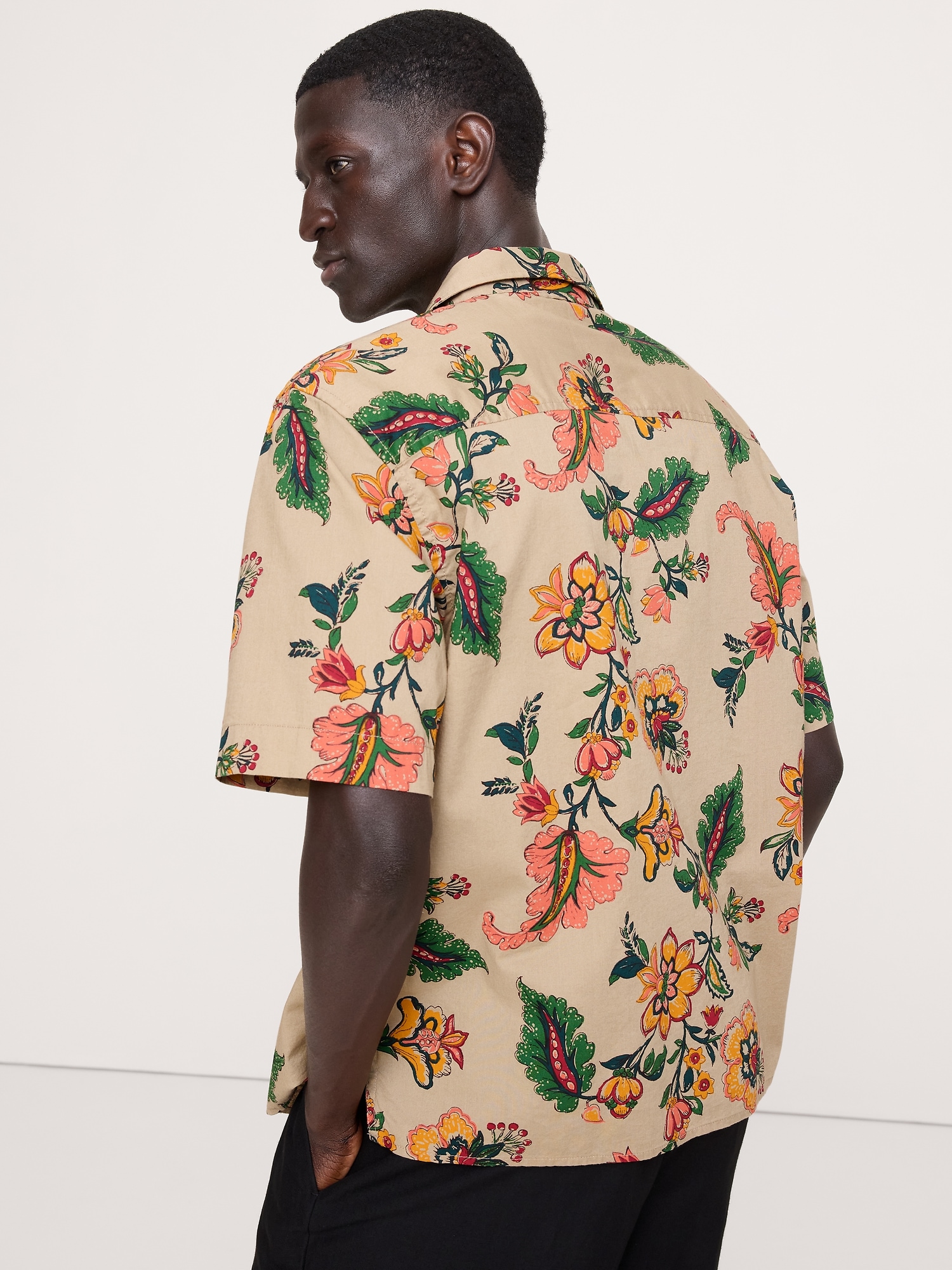 Image number 3 showing, Relaxed-Fit Cotton Poplin Resort Shirt