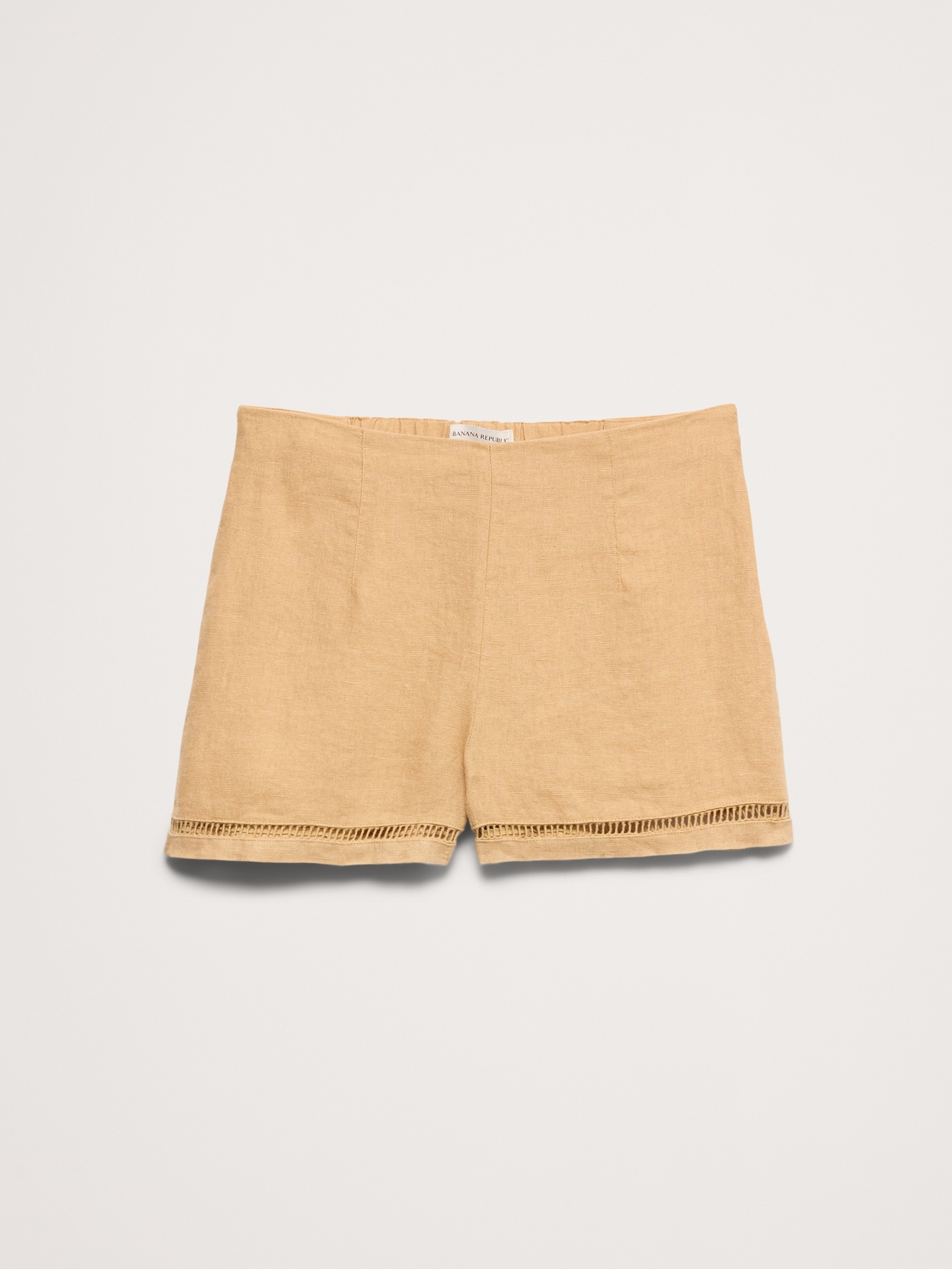 Image number 4 showing, High-Rise 3" Linen Short
