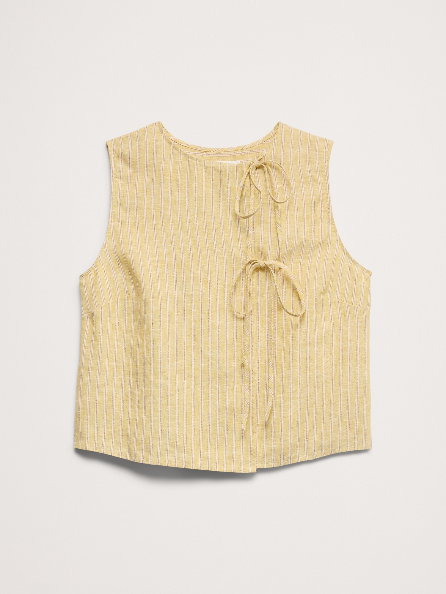 Image number 5 showing, Linen Double-Tie Tank