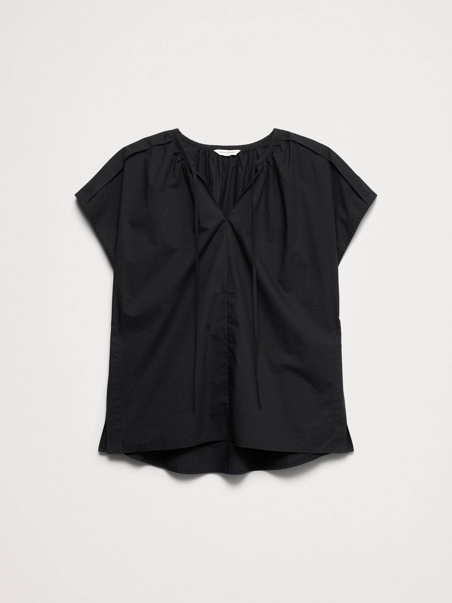 Image number 7 showing, Cotton Poplin Split-Neck Tunic