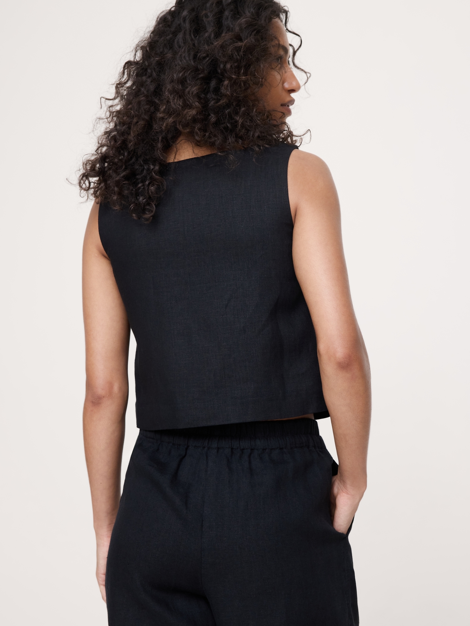 Image number 7 showing, Linen Button-Front Tank