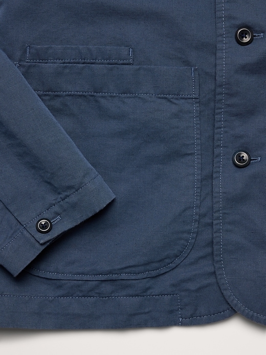 Italian Linen-Cotton Shirt Jacket | Banana Republic