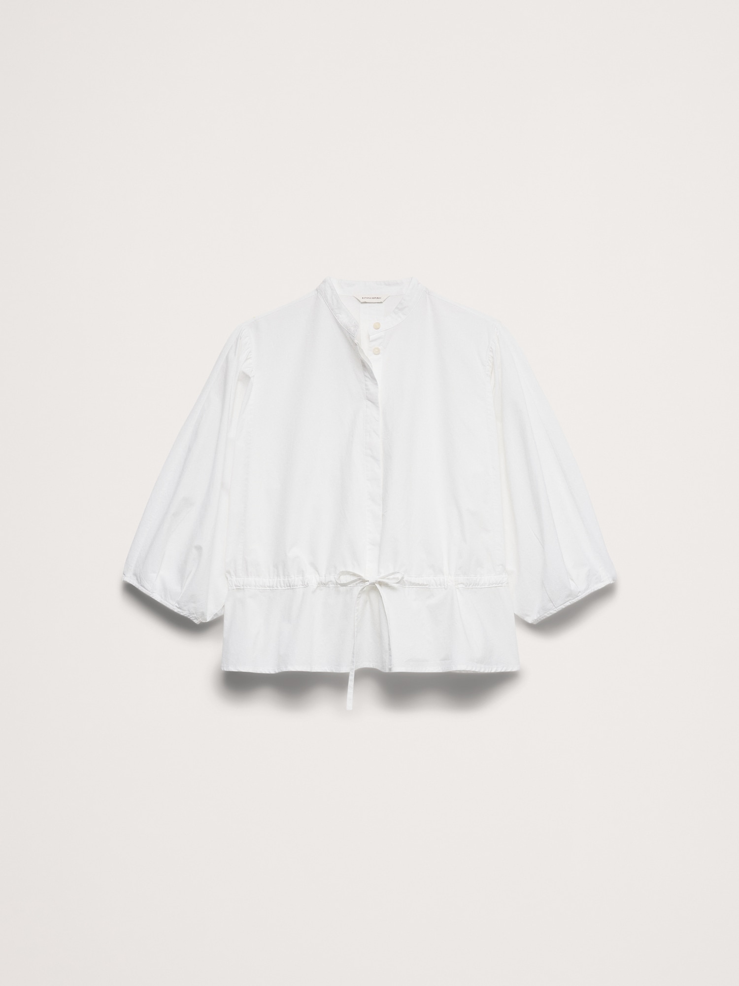 Image number 4 showing, Cotton Poplin Tie-Waist Top