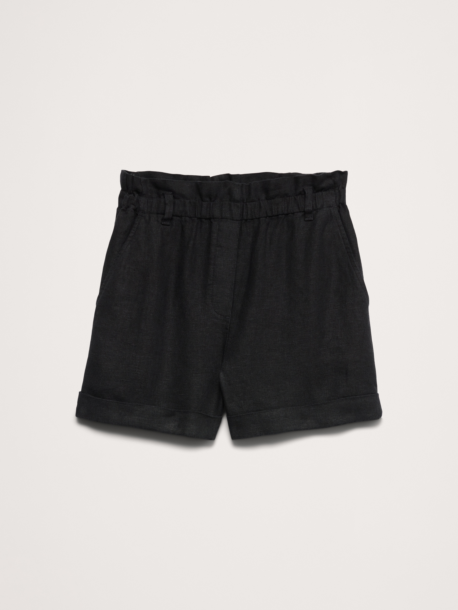 Image number 8 showing, 3.5" Paperbag-Waist Pull-On Linen Short