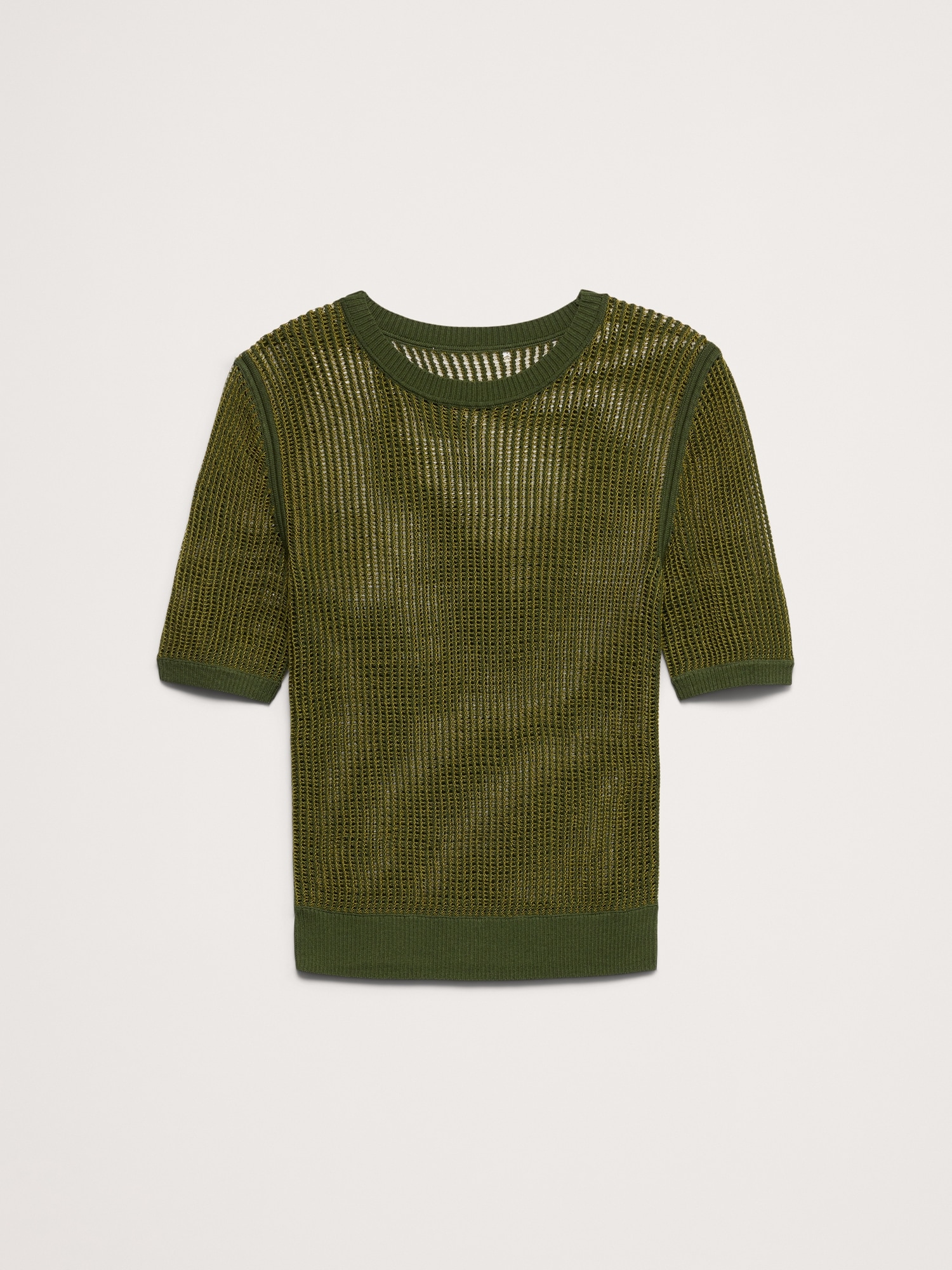 Image number 4 showing, Mesh Crew-Neck Sweater Tee