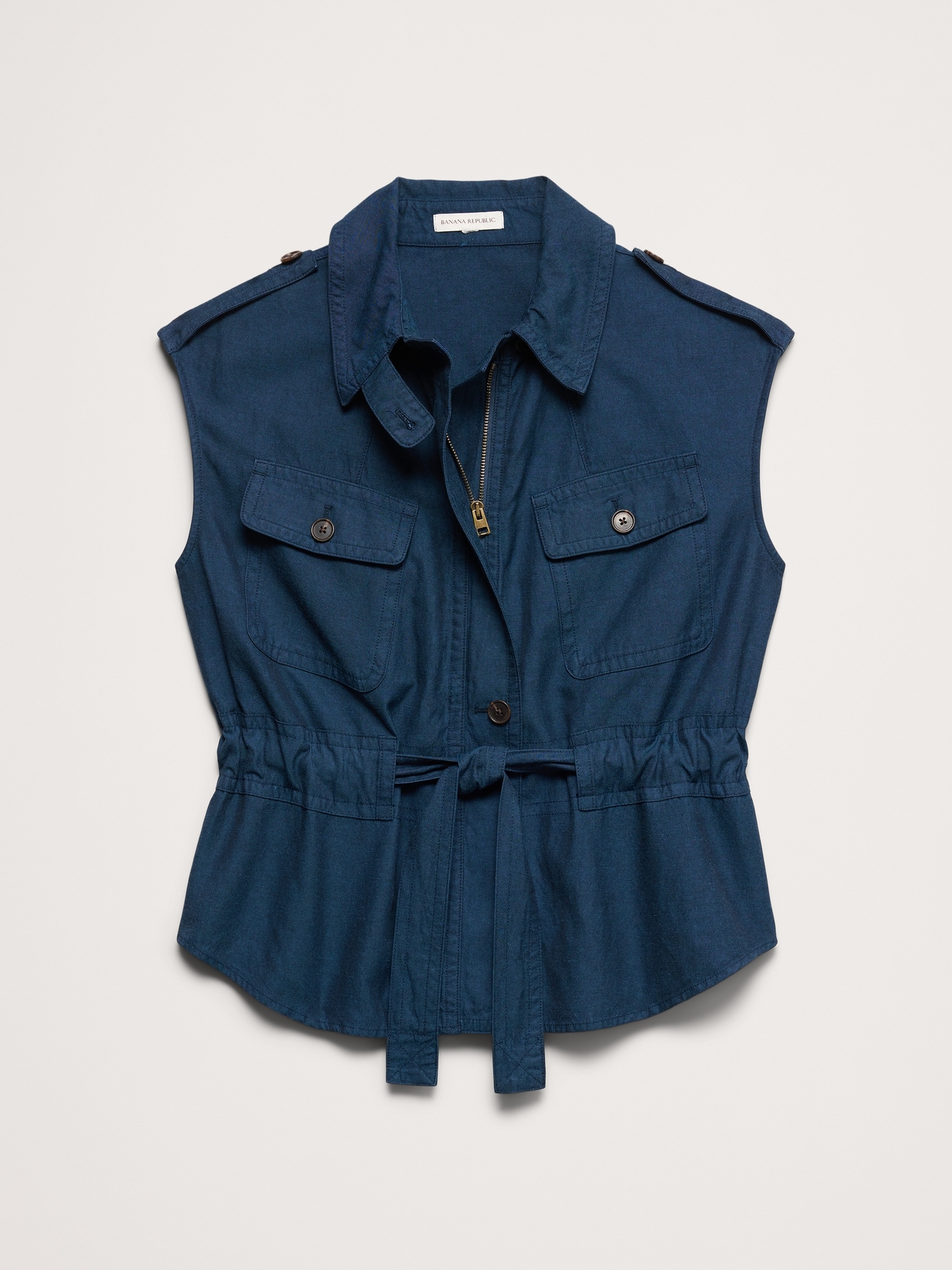 Image number 5 showing, TENCEL™-Cotton-Linen Utility Vest