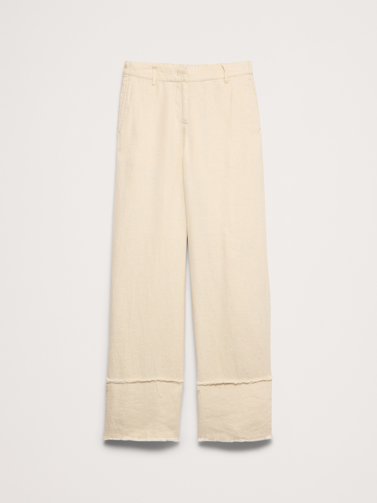 Image number 5 showing, The Everyday Wide-Leg Pant in Fringe-Hem Linen