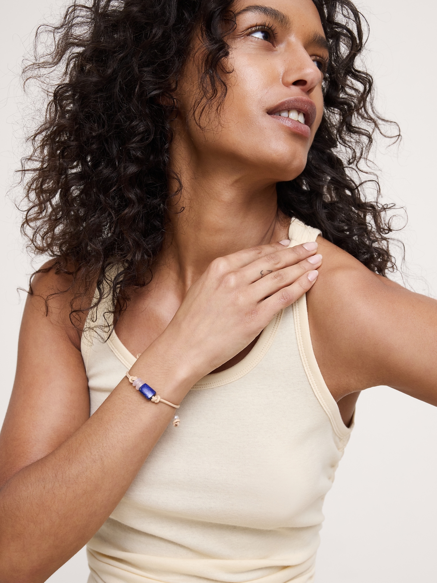 Image number 2 showing, Lapis Cord Bracelet