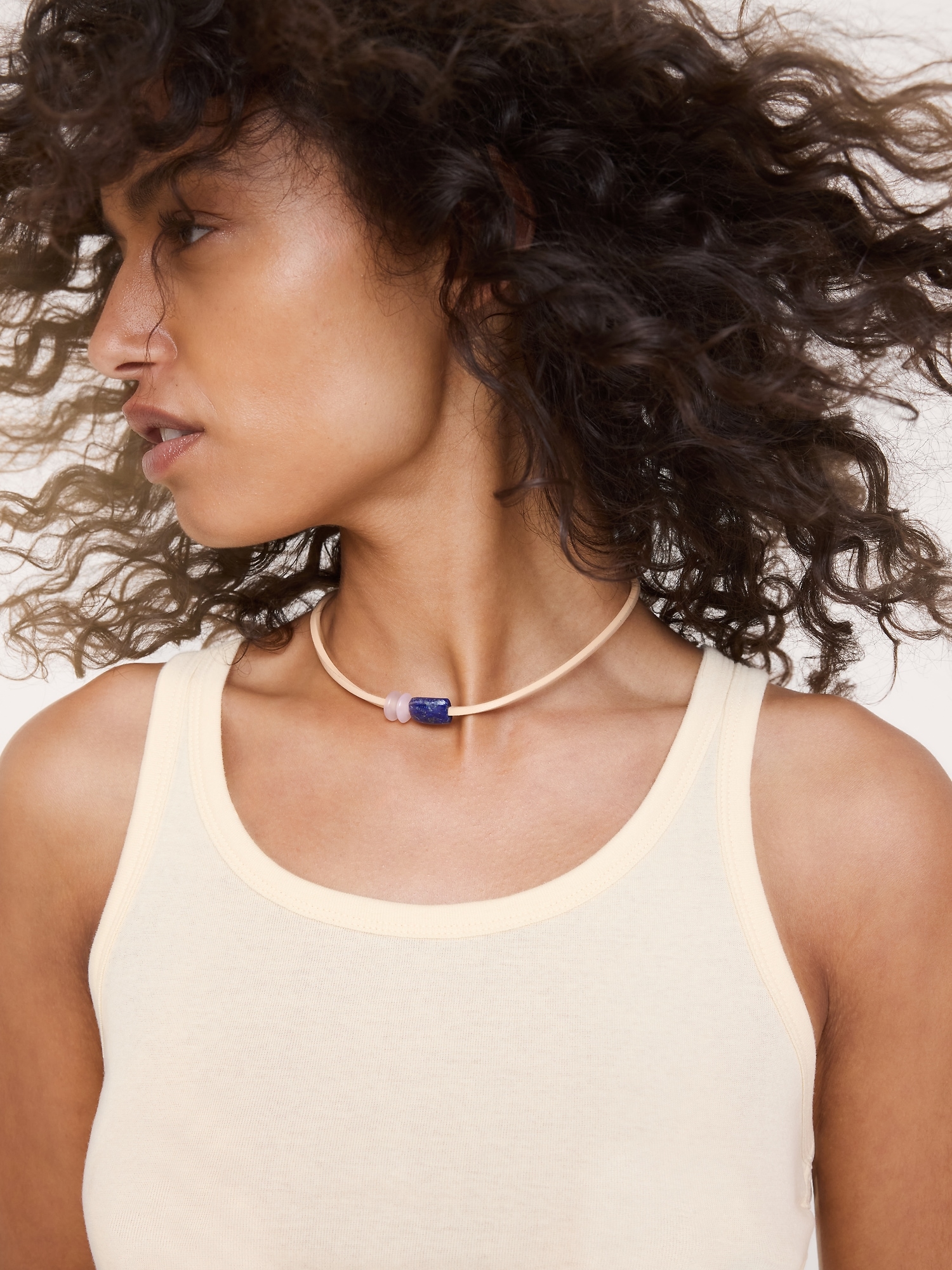 Image number 2 showing, Lapis Cord Necklace