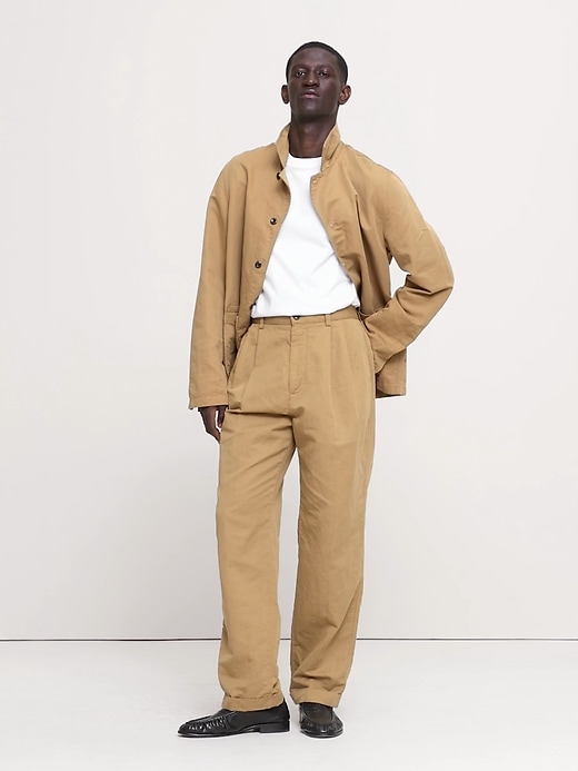 Archive Reissue Pleated Italian Linen-Cotton Pant | Banana Republic
