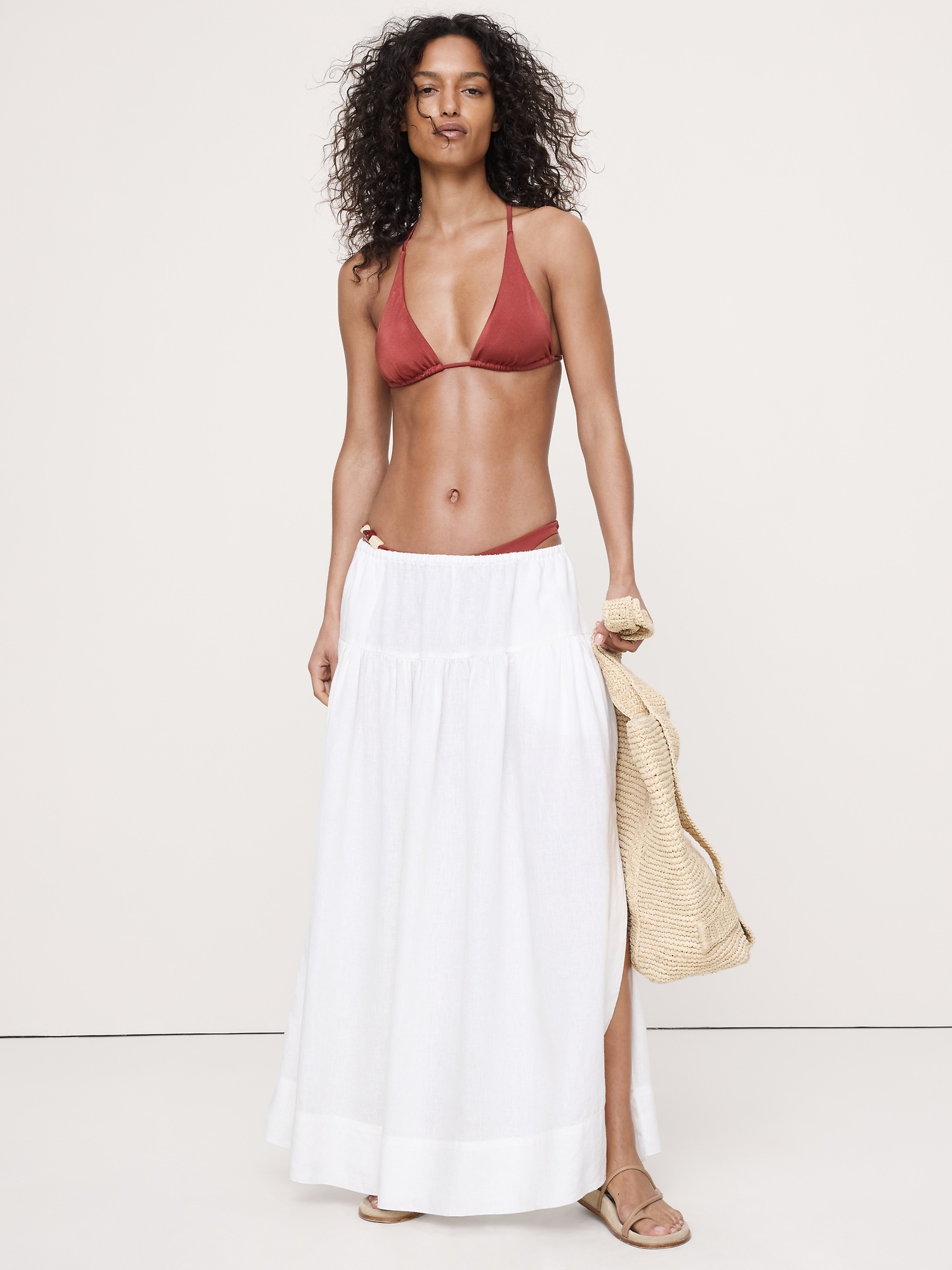 Женский топ Banana Republic Terra Halter Triangle Top By Vitamin A, цвет: Красный — фото 3