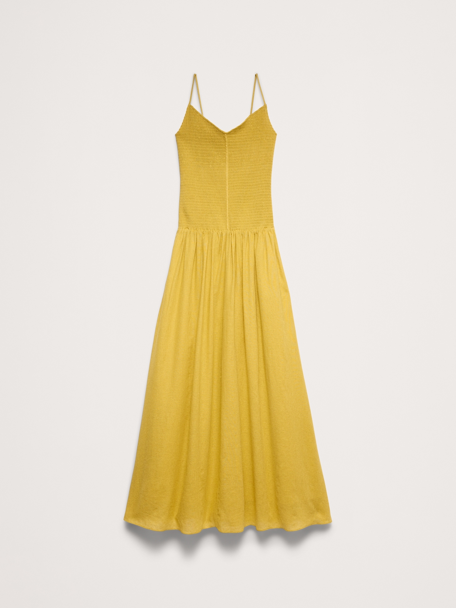 Image number 5 showing, Linen-Cotton Gauze Smocked Maxi Dress