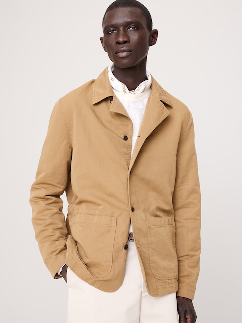 Italian Linen-Cotton Shirt Jacket