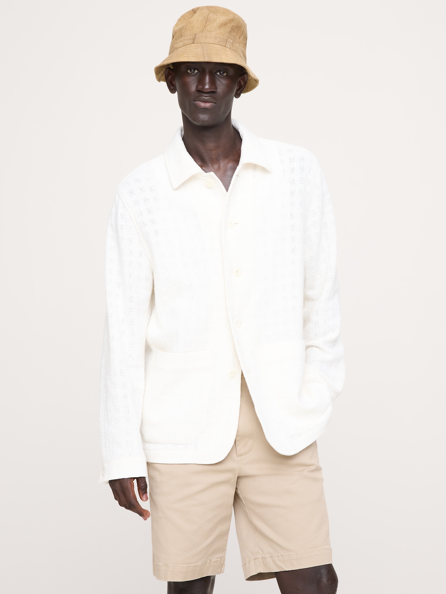 Image number 1 showing, Basketweave Shirt Jacket