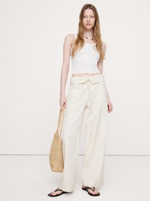 High-Rise Straight-Leg Fisherman Pant
