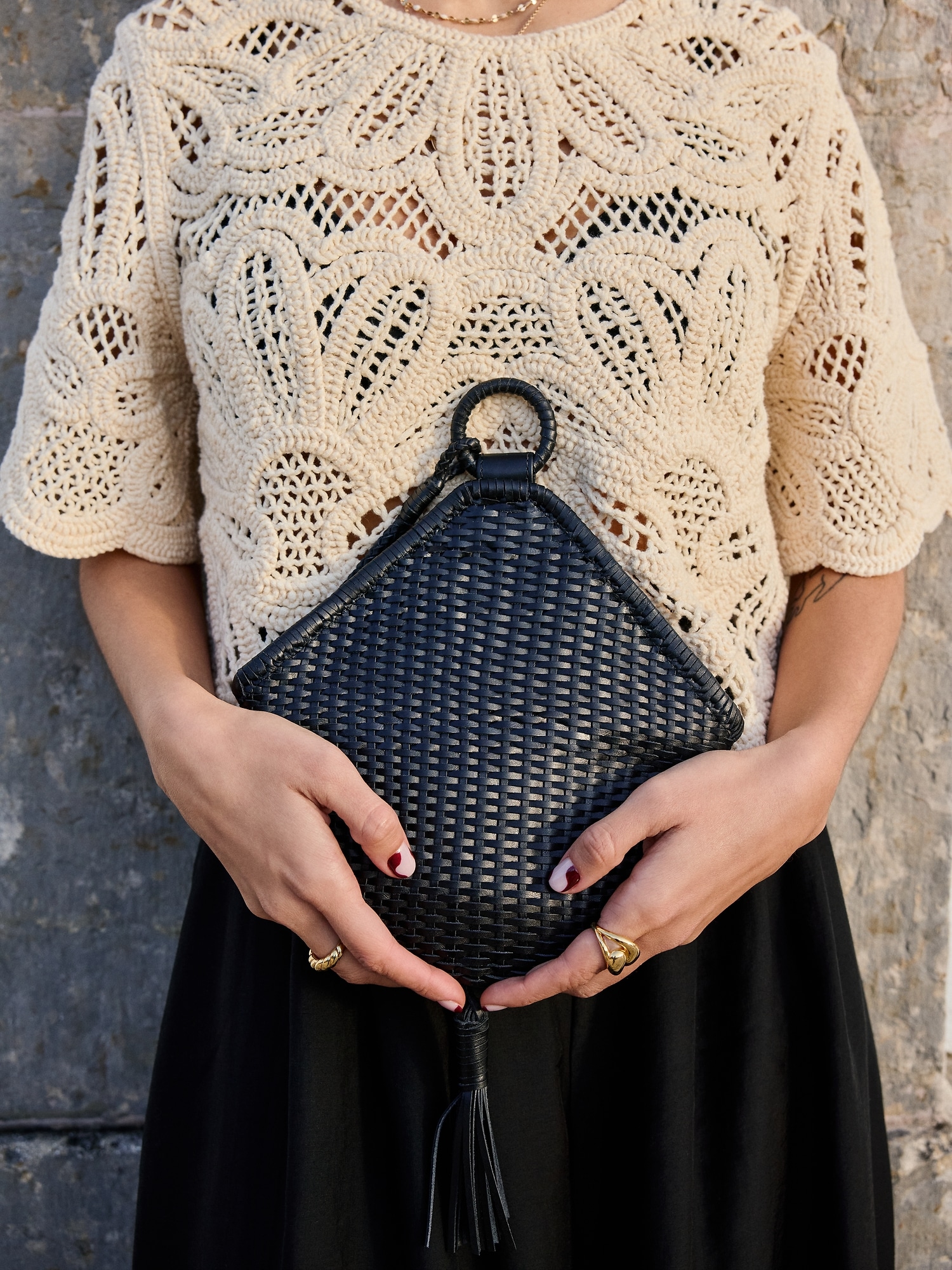 Image number 8 showing, Esme Woven Leather Bag by Bembien