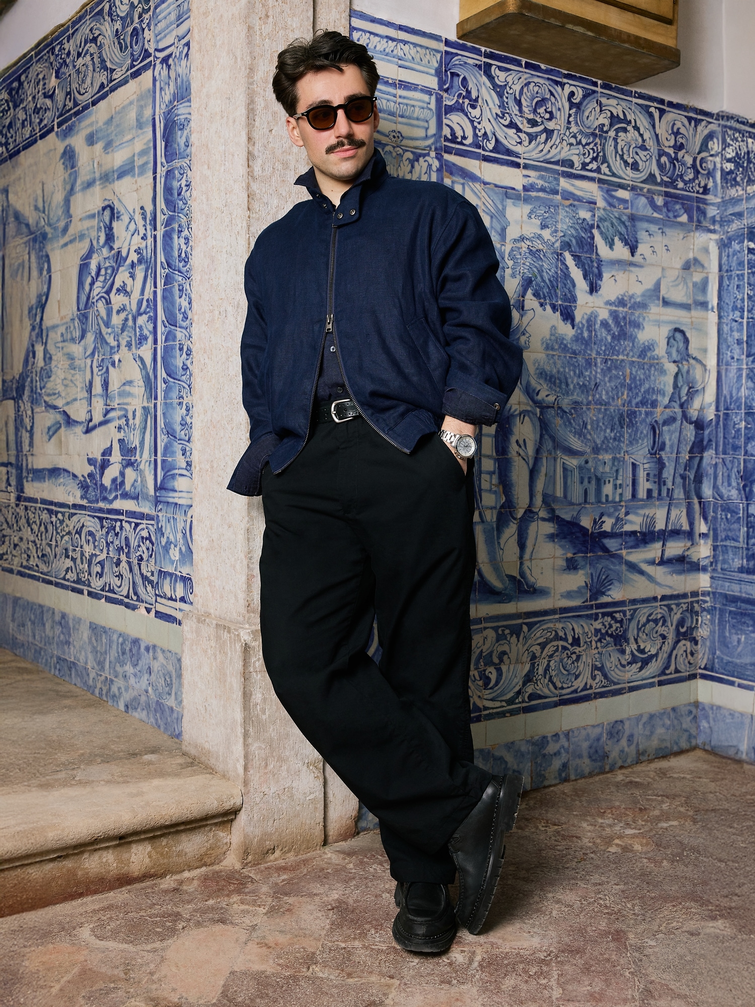 Image number 4 showing, Linen Harrington Jacket