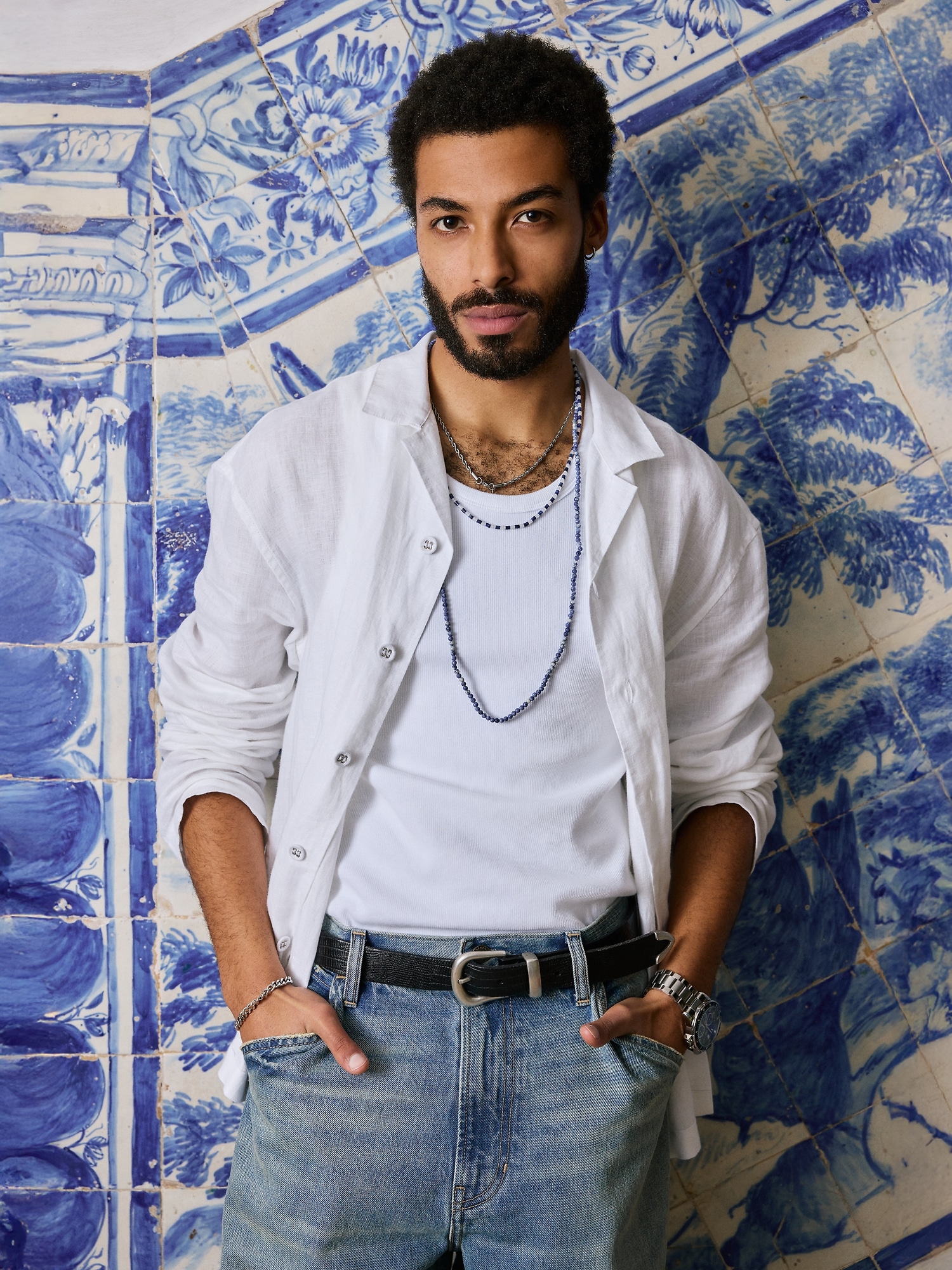 Image number 2 showing, Relaxed-Fit Linen Long-Sleeve Resort Shirt