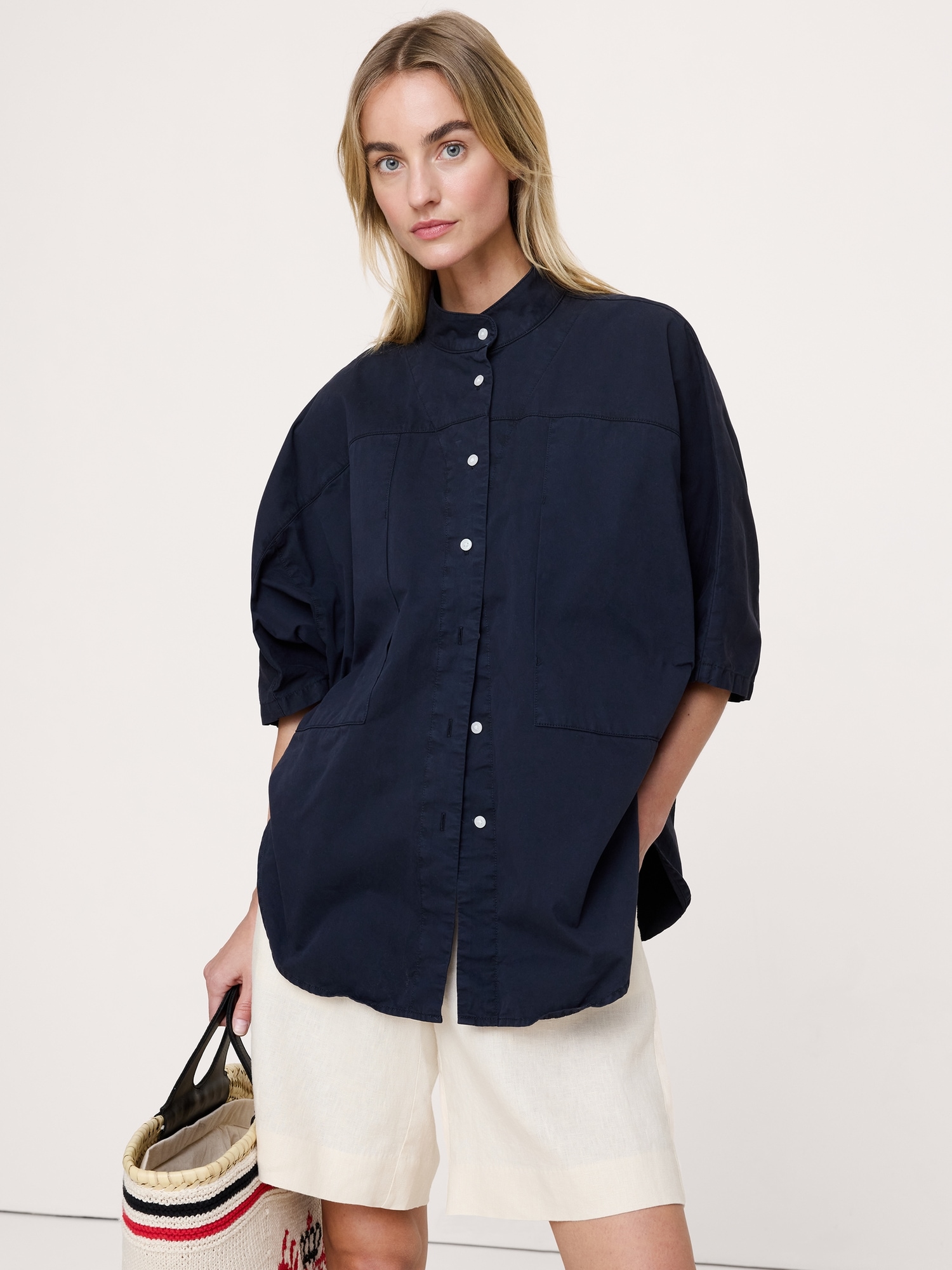 Image number 1 showing, Cotton Twill Utility Tunic