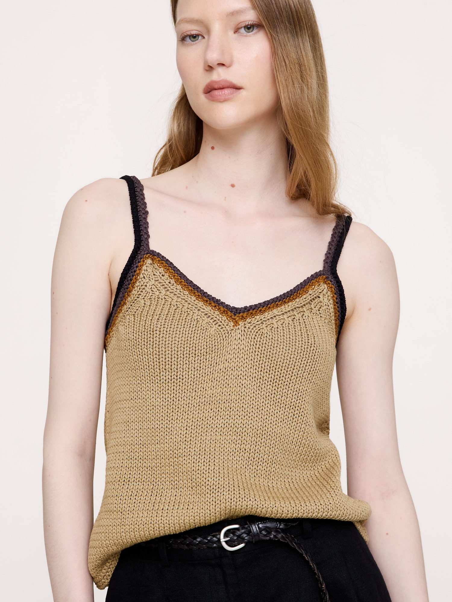 Image number 3 showing, Coastal Cotton V-Neck Sweater Tank