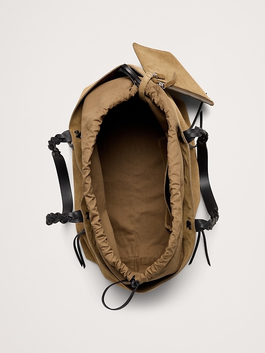 Large Leather East-West Tote | Banana Republic