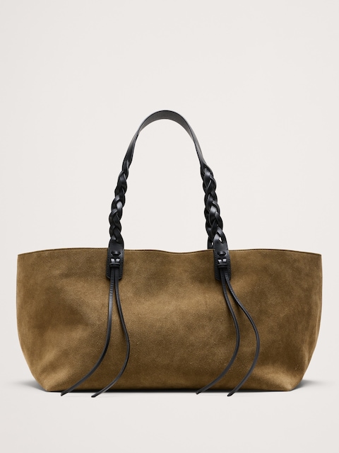 Large Leather East-West Tote