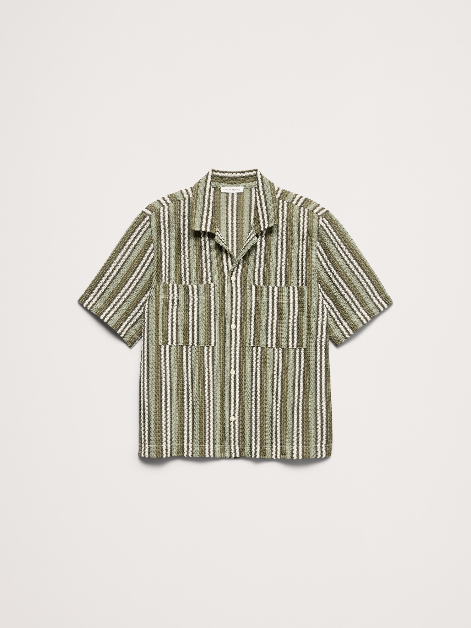 Image number 4 showing, Crochet Stripe Resort Shirt