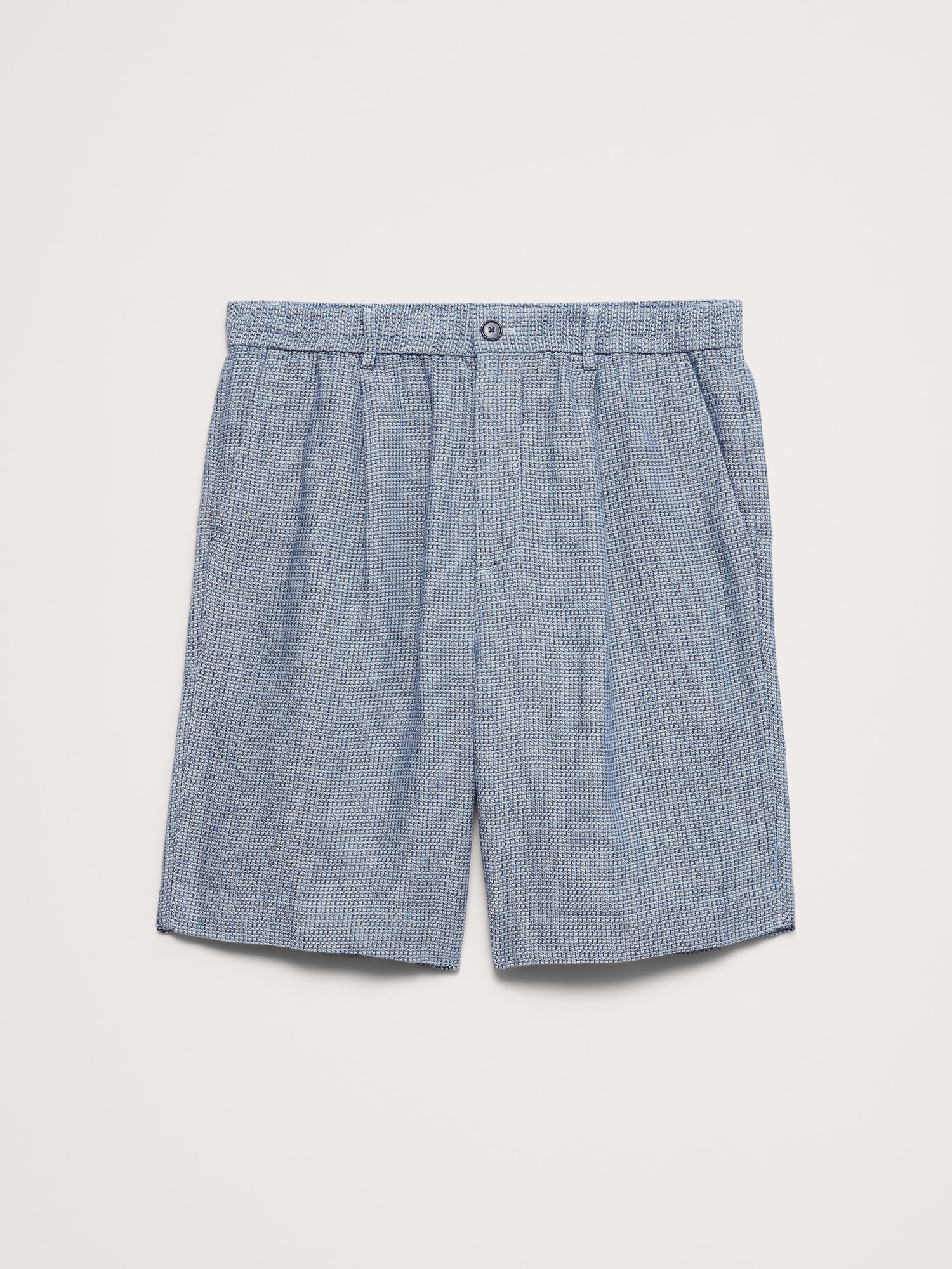 Image number 5 showing, 9" Pleated Linen-Cotton Pull-On Short
