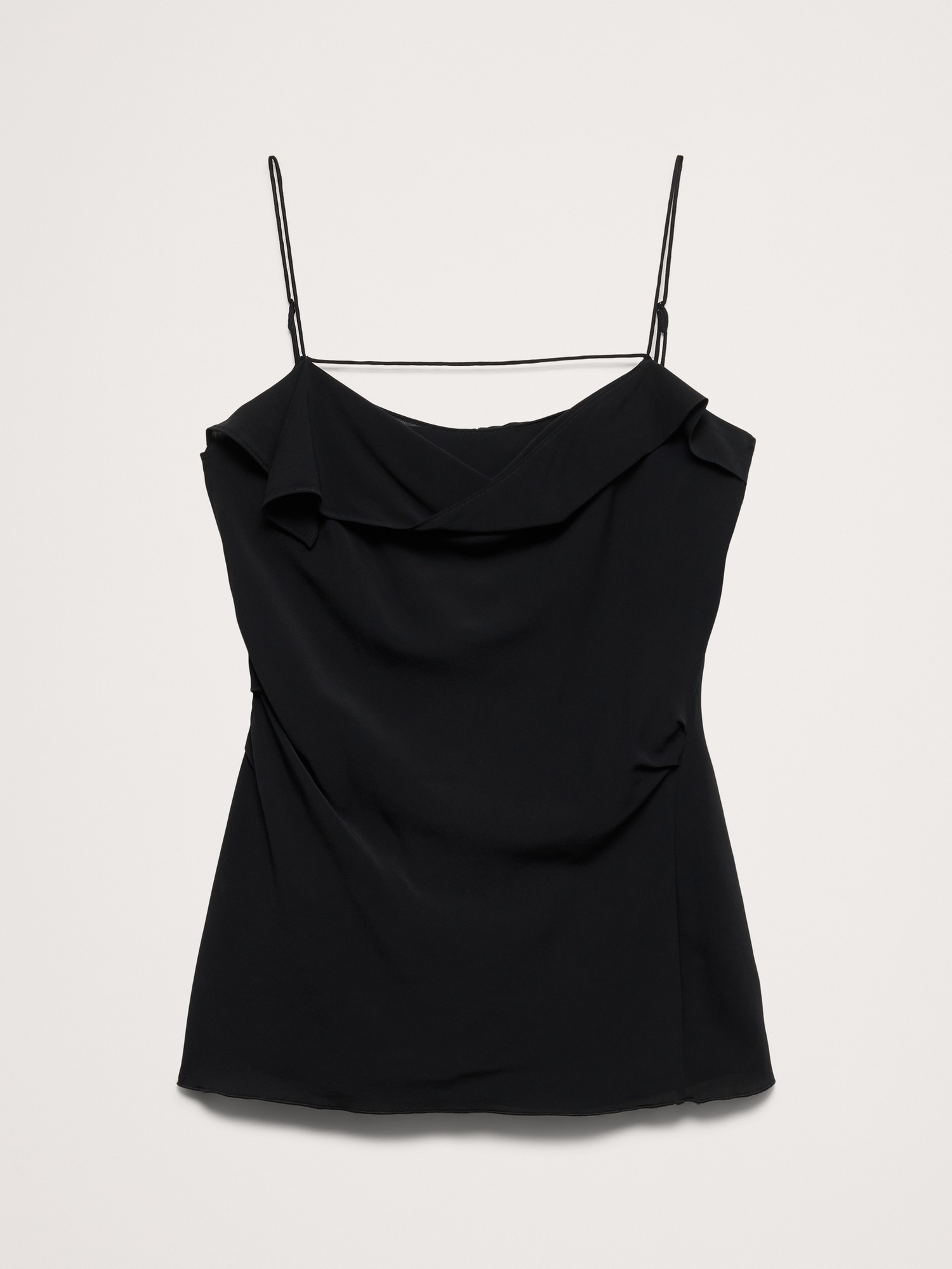 Женский топ Banana Republic Georgette Cowl-Neck Tank, цвет: Чёрный — фото 4