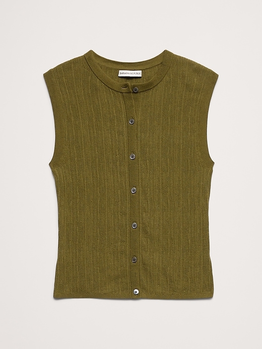 Crinkle Knit Vest | Banana Republic