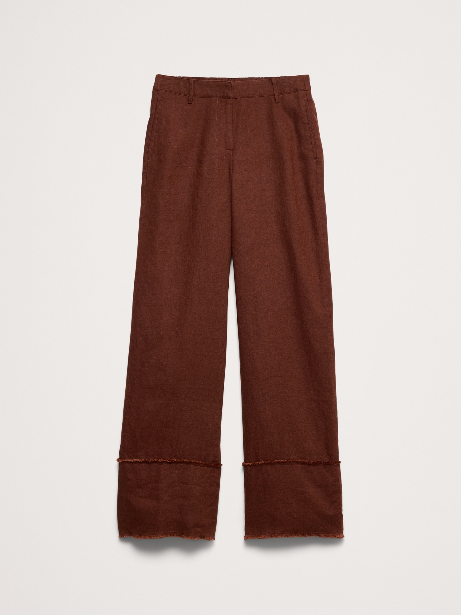 Image number 5 showing, The Everyday Wide-Leg Pant in Fringe-Hem Linen