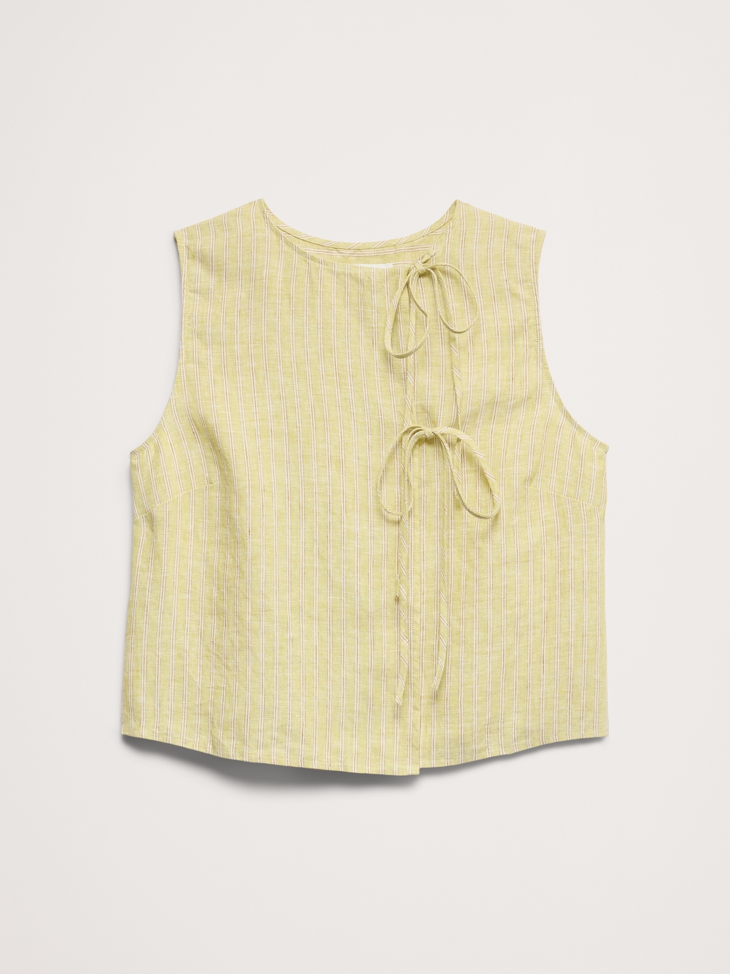 Image number 5 showing, Linen Double-Tie Tank