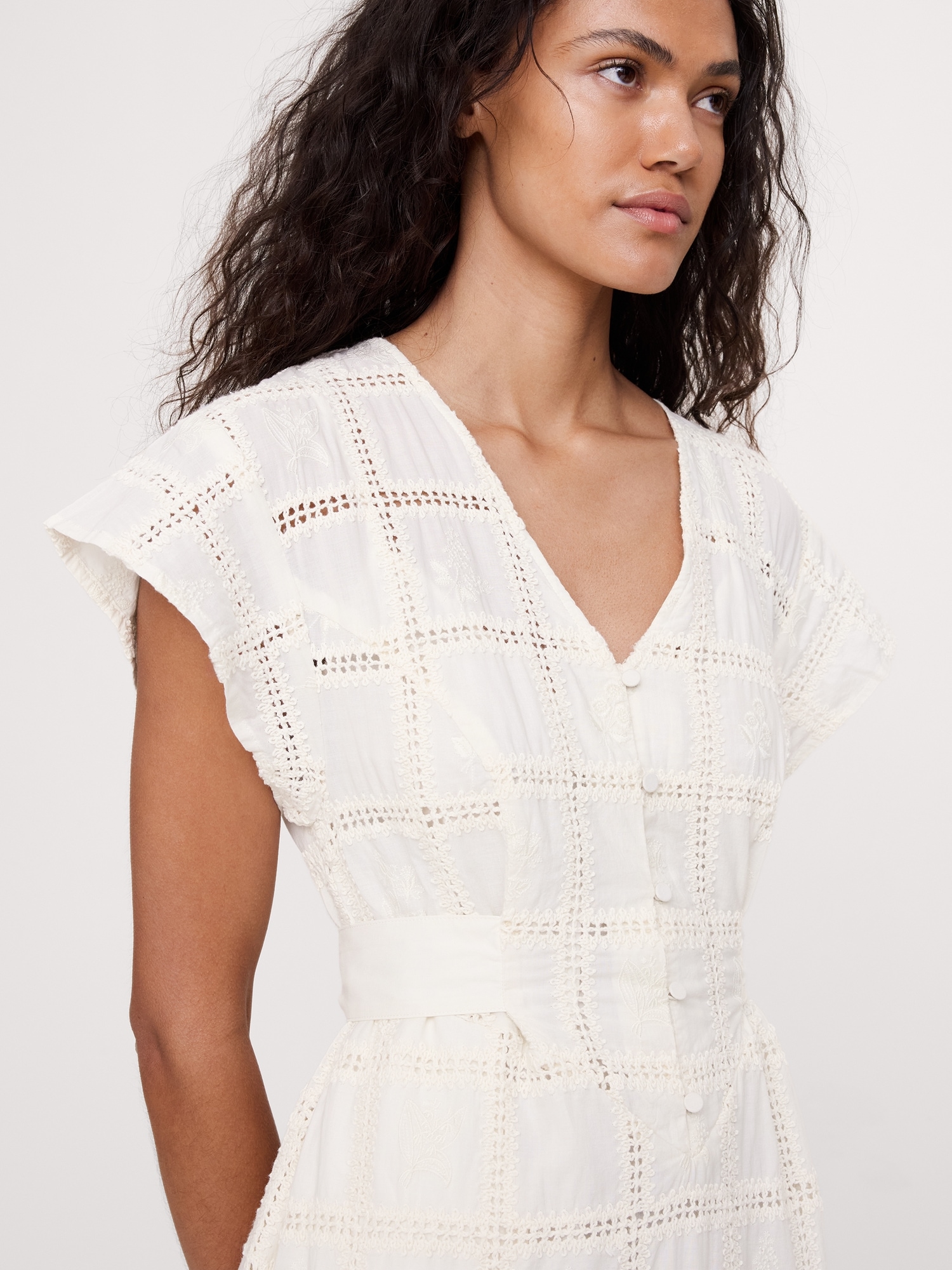 Image number 4 showing, Embroidered Cotton Maxi Dress
