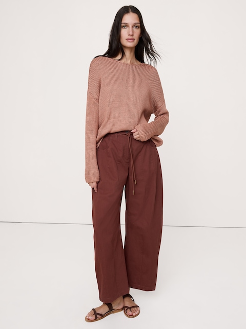 Coastal Cotton Crew-Neck Sweater