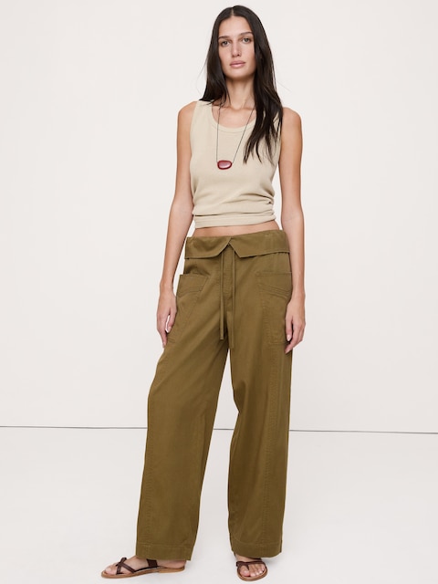High-Rise Straight-Leg Fisherman Pant